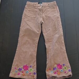 Mini Boden Floral Embroidered Pants